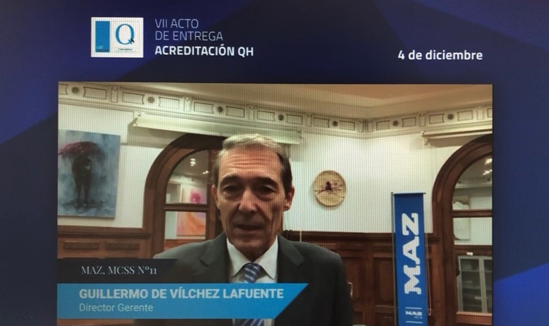 La calidad asistencial de MAZ, premiada con una nueva Acreditación QH
