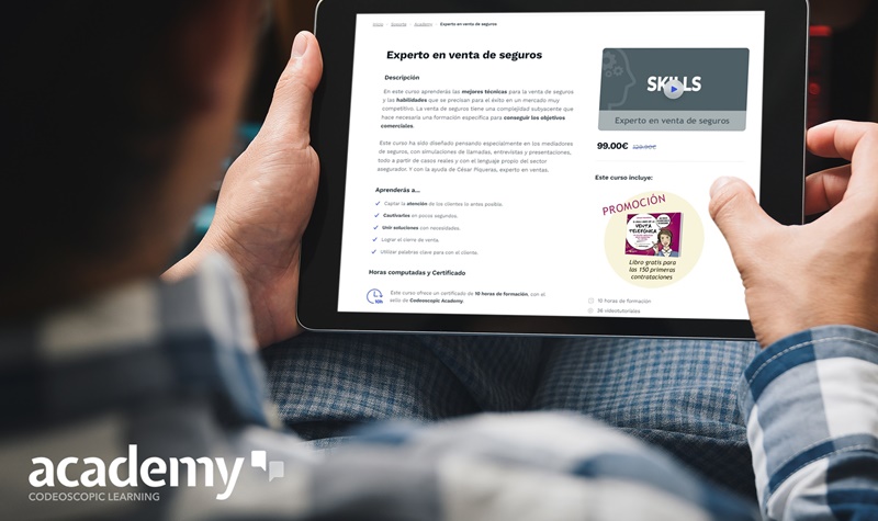 Codeoscopic Academy ofrece un curso sobre técnicas de venta aplicadas a la mediación